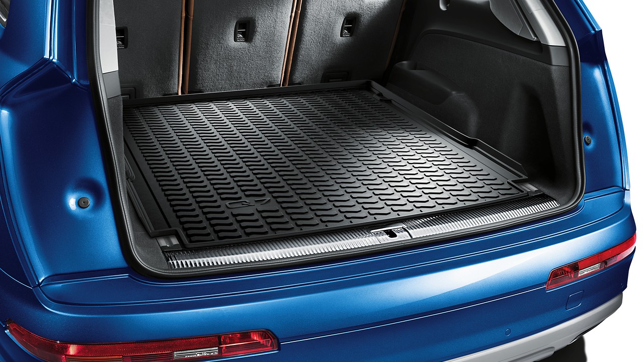 Luggage compartment shell, for 5-seater and 7-seater vehicles when the third row of seats is lowered, shortened
