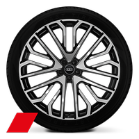 Jantes Audi Sport, style S multibr., Noir Métallisé, tournées brillantes, 10,0J x 23, pneus 285/35 R23