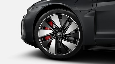 Discos de freio de aço com revestimento de carboneto de tungstênio e pinças de freio dianteiras e traseiras pintadas em vermelho