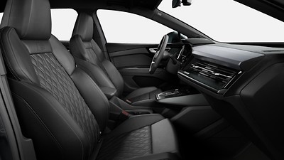 S line interior with sports seats in black leather