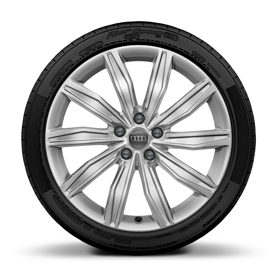 Jantes de liga leve 19" com 10 raios din&acirc;micos e pneus 245/45 R19