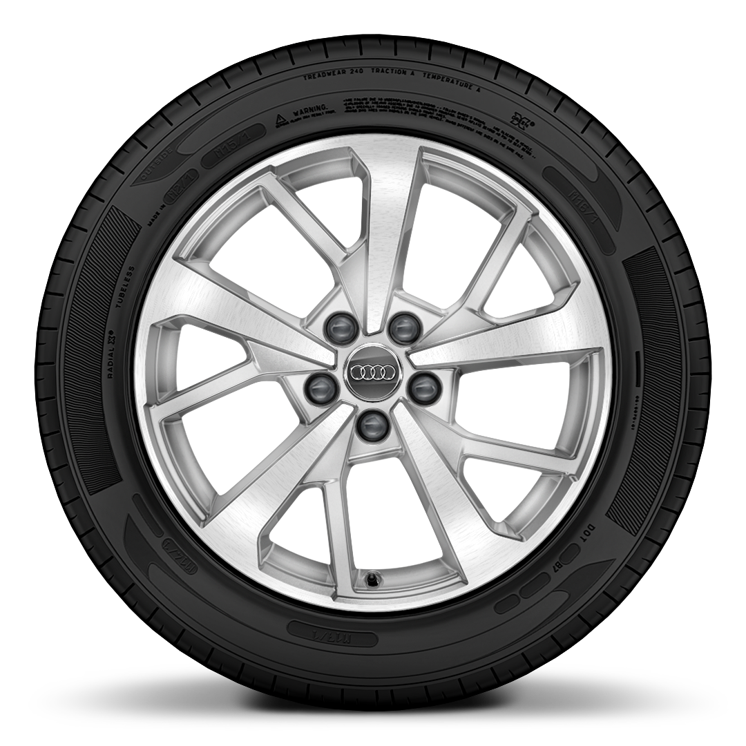 Jantes de liga leve 7J x 18 com 5 raios em Y parcialmente polidos e pneus 235/55 R18