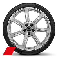 Llantas de aleación ligera Audi Sport de 20&quot; en diseño de 7 brazos &quot;Galvano silver&quot; 9J x 20 neumáticos 255/30 R20