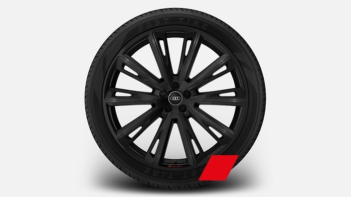 23" 10-spoke-trapezoid design wheels, black metallic finish