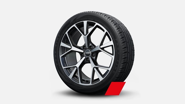 20" 5-spoke-tripod design wheels, bicolor finish