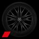 Audi sport wheels, 10-spoke Y-style, Black metallic, 10.0J x 22, 285/40 R22 tyres