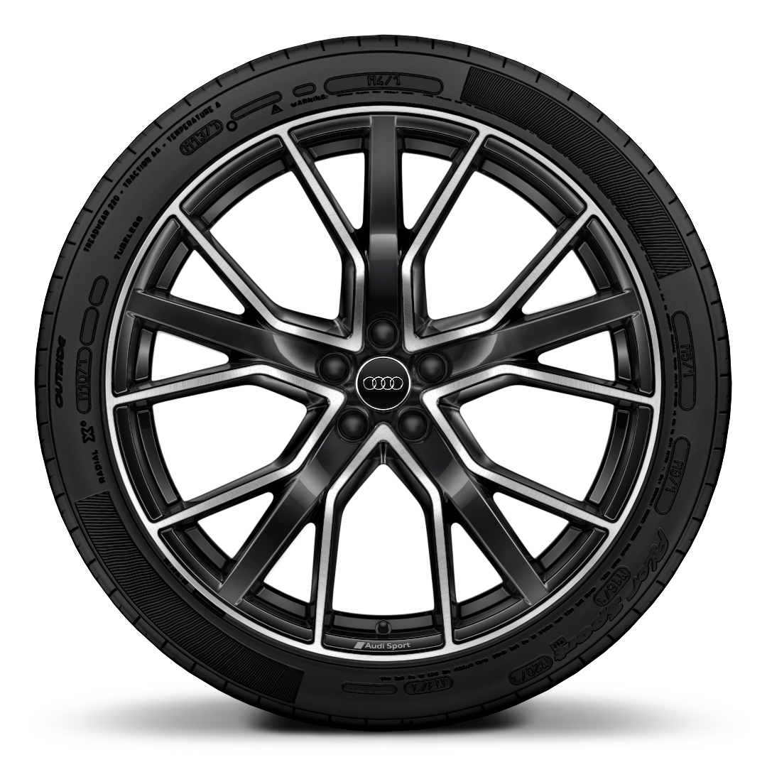 22" 5-V-spoke-star design wheels, bi-color finish