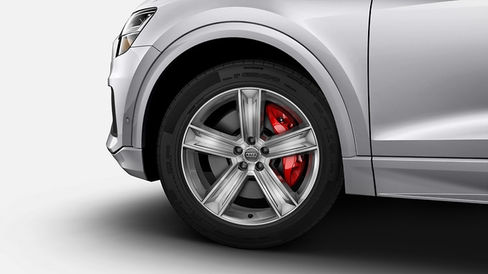Red brake calipers