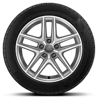 17&quot; x 7.5J &apos;5-parallel V spoke&apos; design alloy wheels with 225/55 R17 tyres