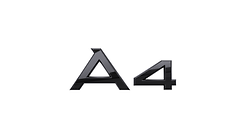 Modellbezeichnung A4 in Schwarz, für das Heck