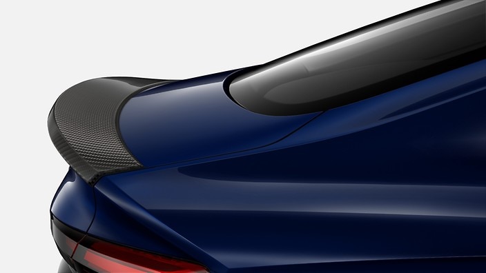 Carbon fibre rear spoiler