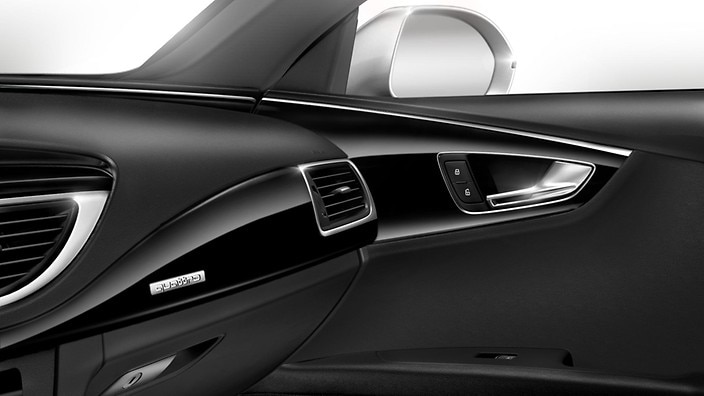 Piano black inlay