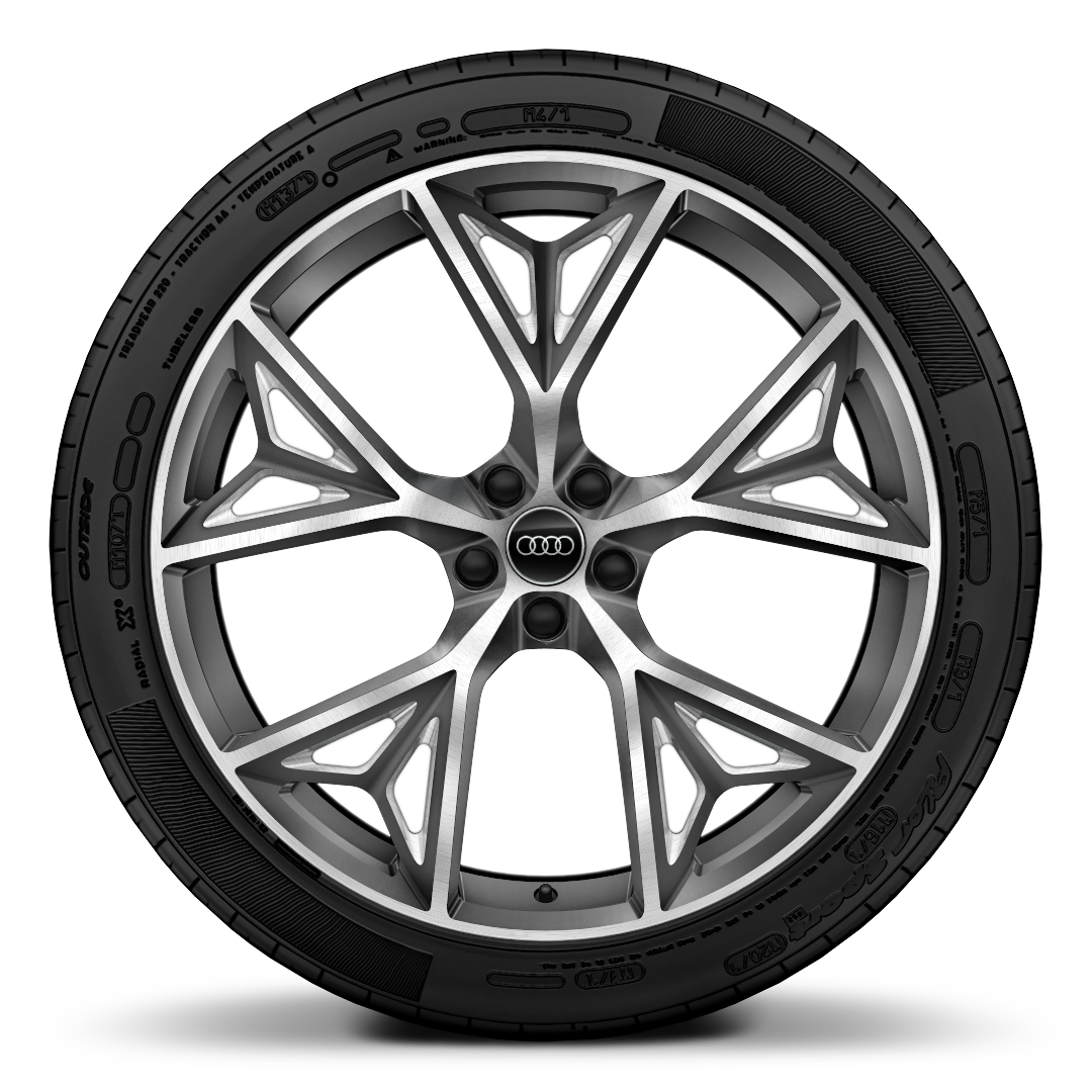 22" 5-Y-spoke design, graphite gray wheels