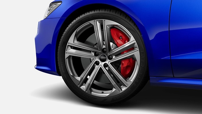 Red brake calipers
