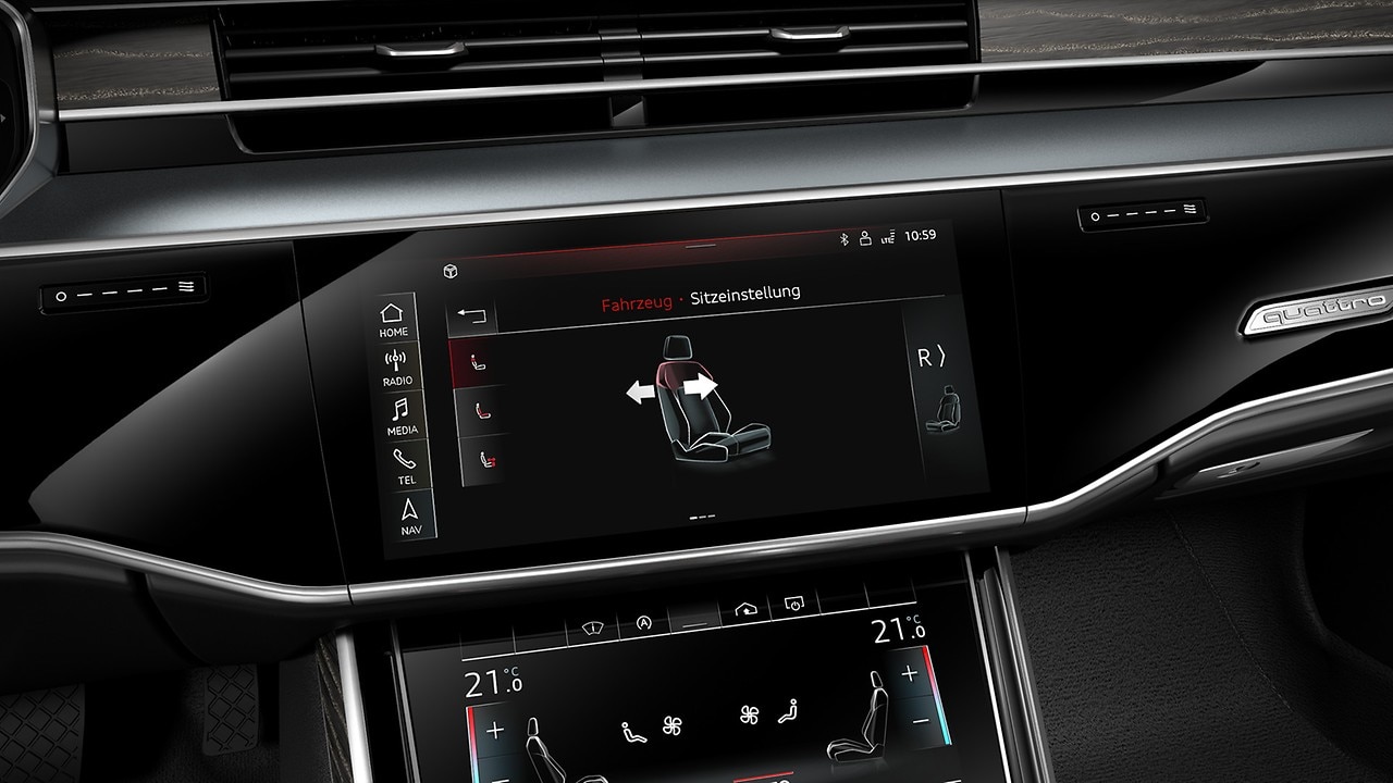 Bancos dianteiros com ajuste el&eacute;trico e fun&ccedil;&atilde;o de mem&oacute;ria