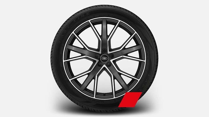 22" 5 V-spoke star design wheels