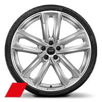 Audi Sport støbte aluminiumsfælge, 5-dobbelteget design, 8.5J x 21 med 255/35 R21 dæk