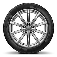 18" Audi Sport® 10-spoke design wheels with 225/40 all-season tires