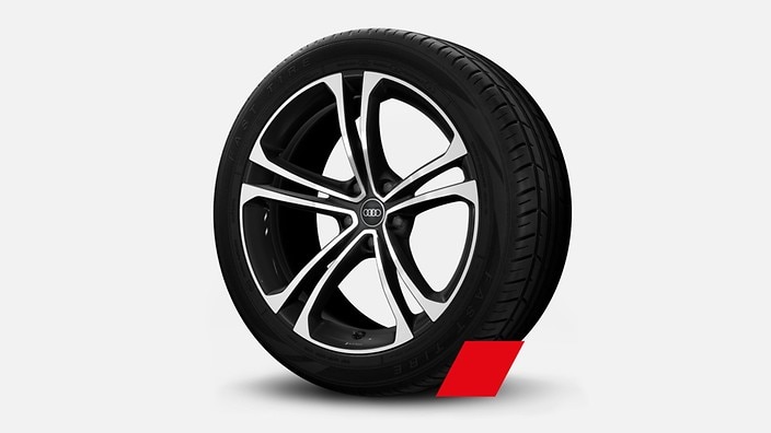 22" 5-twin-spoke wheels, black metallic gloss finish