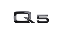 Modellbezeichnung Q5 in Schwarz, für das Heck