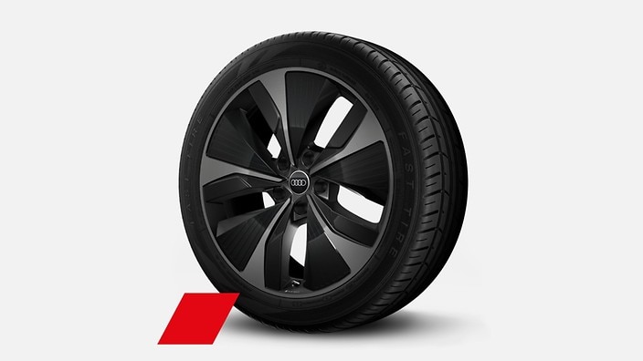 21” 5-arm aero wheel in dark gloss finish