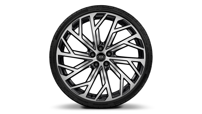 21" Audi Sport 10-Y-spoke Evo design bi-color black wheels -&nbsp;Requires Black Optic package (60) / S line plus package (55) wheel selected