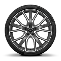 Jantes de liga leve Audi Sport 20" com 5 raios em V, em Tit&acirc;nio mate e pneus 255/40 R20