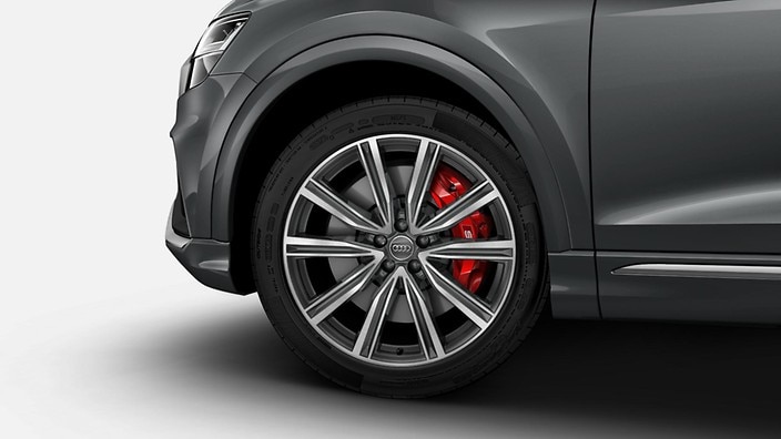 Red brake calipers