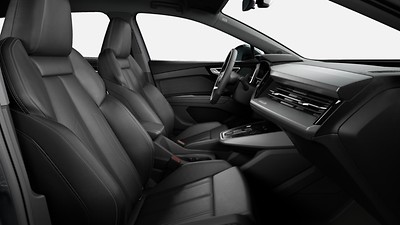 Interior with sports seats in Black leather/artificial leather combination