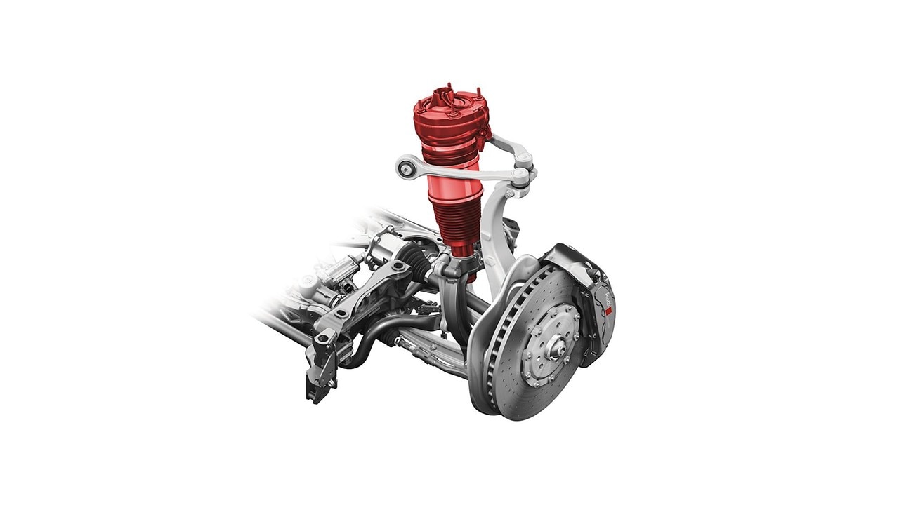 4-corner air suspension with electronic
shock absorption control