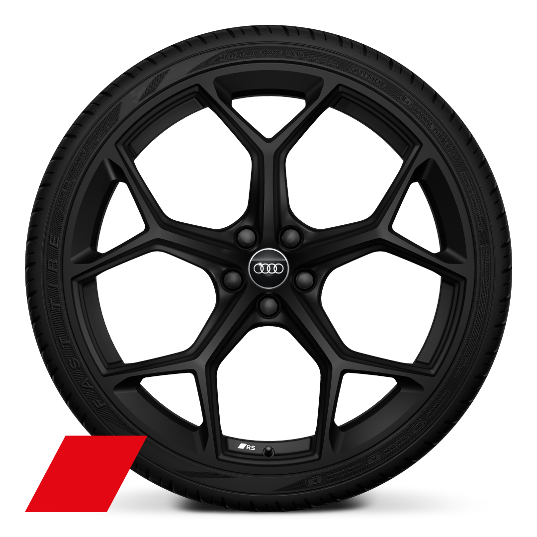 22" 5-Y-spoke design, matte black finish wheels
