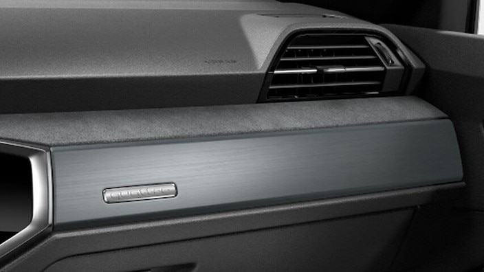 Interior elements in Alcantara, Grey
