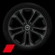 Jantes Audi Sport, style module 5 bran. doubles, Gris Satiné, inserts en Noir 9,5J x 21, pneus 285/40 R21