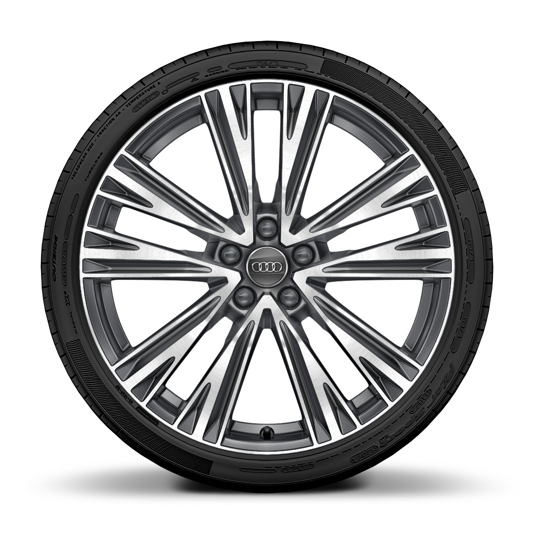 Jantes de liga leve 20" com 5 raios em V e pneus 255/40 R20