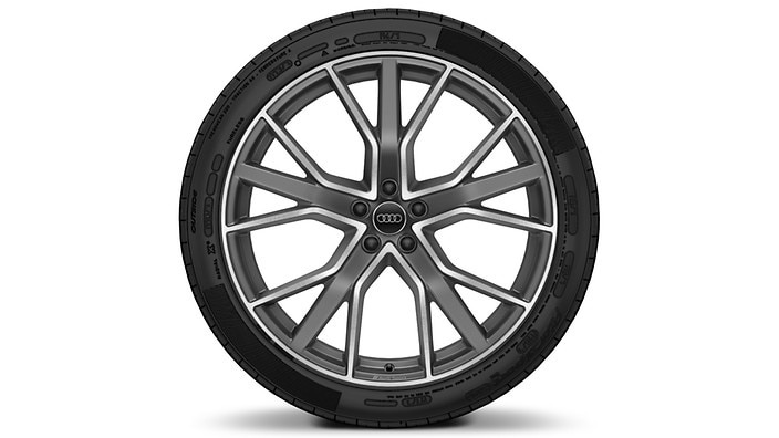 22" 5-V-spoke-star design Titanium wheels