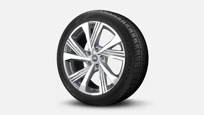 21" 5-V structure wheel in graphite/polished finish