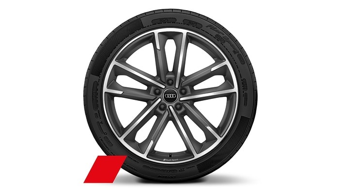 20" Audi Sport 5-double-spoke design wheels, matte titanium finish
