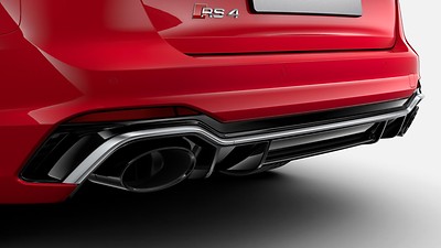 RS sport exhaust with gloss black oval tailpipes
