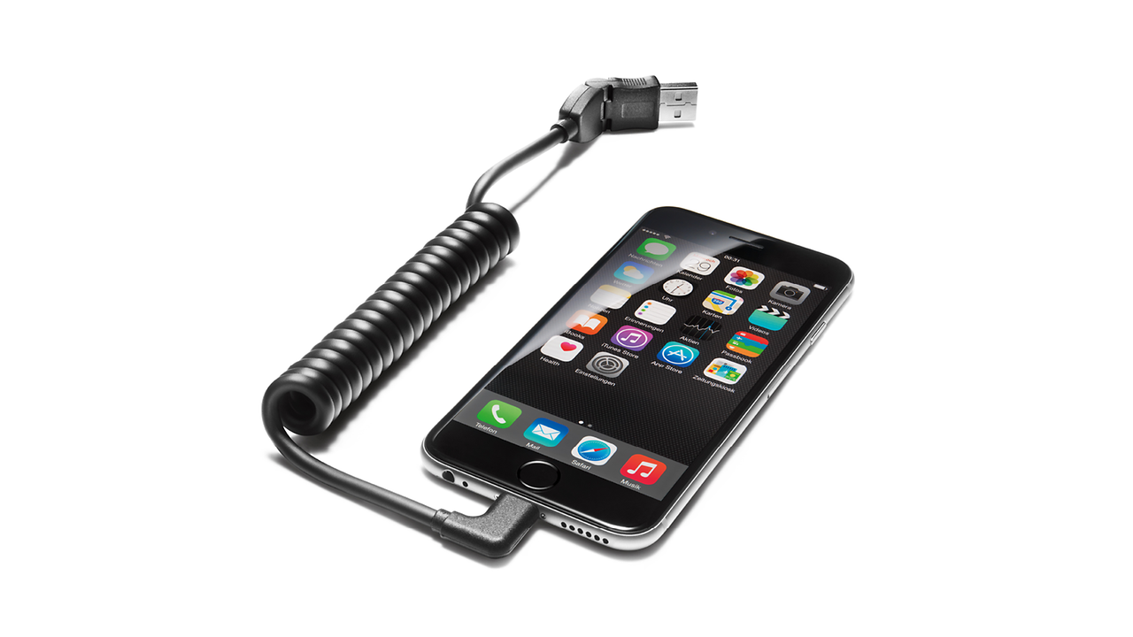 USB-Adapterleitung, für mobile Endgeräte mit Apple Lightning-Buchse, gewinkelt