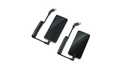 Set di cavi adattatori USB, per dispositivi portatili con presa Lightning Apple, angolare, e con presa USB tipo C, ad angolo