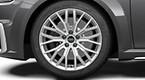 Jantes Audi Sport, style rotor à 7 branches, Noir Anthracite, tournées brillantes, 9,0J x 20, pneus 255/30 R20