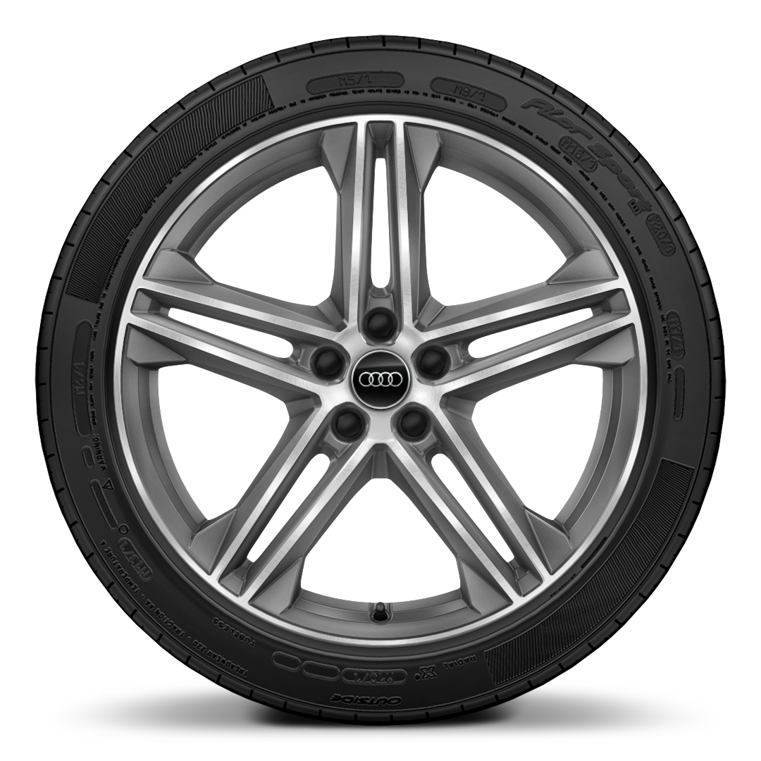 20&quot; x 8.0J &apos;5-twin-spoke star&apos; design contrasting grey, diamond cut finish alloy wheels with 255/45 R20 tyres