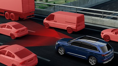 Audi adaptive cruise assist with Traffic Jam assist