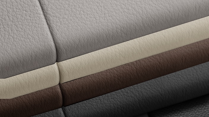 Valcona leather seating surfaces
