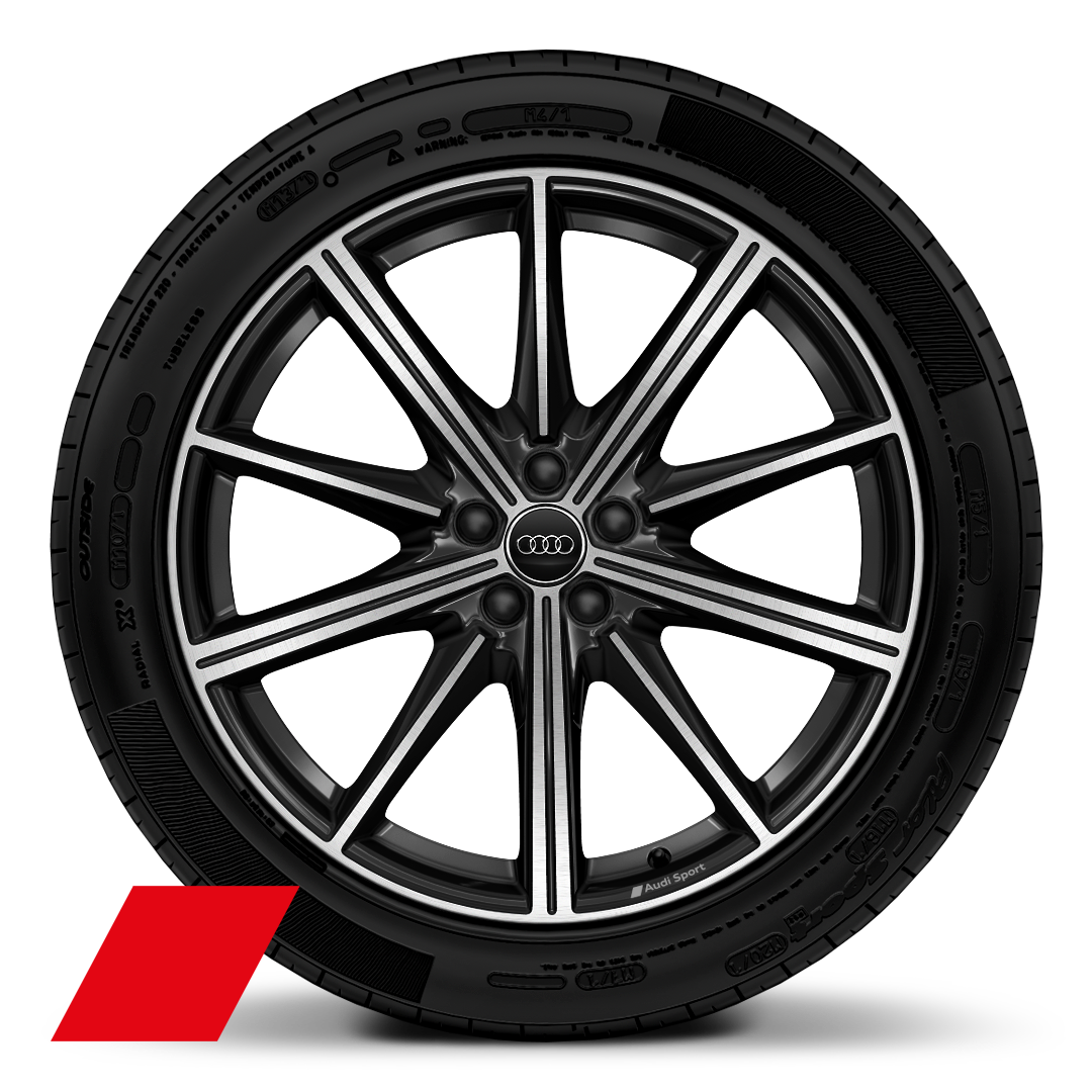 21" 10-spoke-star design wheels, bi-color finish
