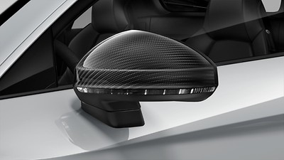 Alloggiamento degli specchietti retrovisivi esterni in carbonio lucido Audi exclusive