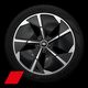 Cerchi Audi Sport, rotore aero a 5 bracci, nero, lucido, 8,5J|9,0Jx21, pneumatici 235/45|255/40 R21