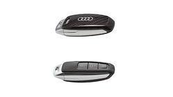 Key cover in carbon, with Audi rings