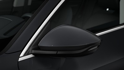 Exterior mirror housings painted in body color