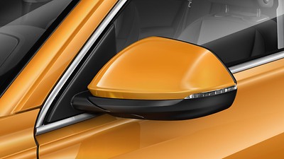 Capa do espelho retrovisor externo na cor do veículo